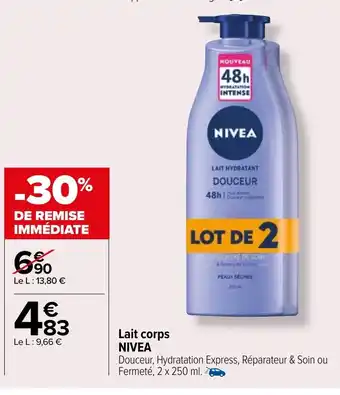 Carrefour Market Lait corps NIVEA offre