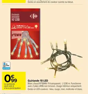 Carrefour Market Guirlande 10 LED offre