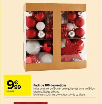 Pack de 100 décorations