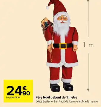 Carrefour Market Père Noël debout de 1 mètre offre