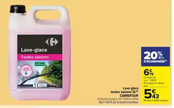 Carrefour Market Lave glace toutes saisons 5L offre