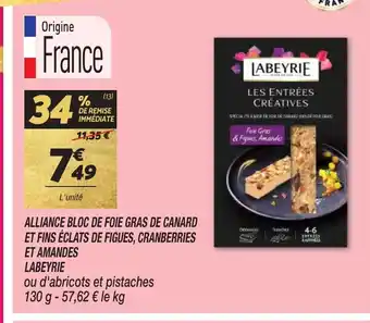 Netto ALLIANCE BLOC DE FOIE GRAS DE CANARD ET FINS ÉCLATS DE FIGUES, CRANBERRIES ET AMANDES offre