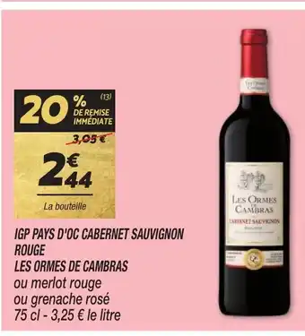 Netto IGP PAYS D'OC CABERNET SAUVIGNON offre