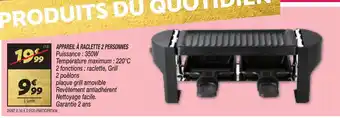 Netto APPAREIL À RACLETTE 2 PERSONNES offre