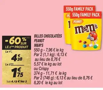 Netto BILLES CHOCOLATÉES PEANUT offre