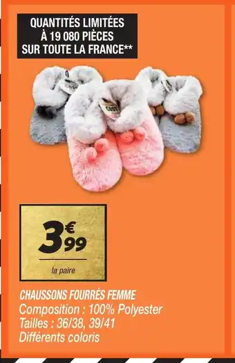 CHAUSSONS FOURRÉS FEMME