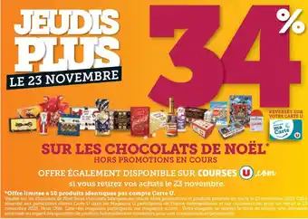 Hyper U SUR LES CHOCOLATS DE NOËL* offre