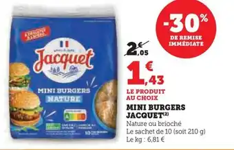 Hyper U MINI BURGERS JACQUET(2) offre
