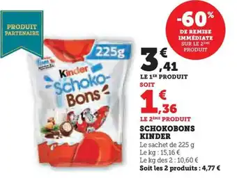 Hyper U SCHOKOBONS KINDER offre