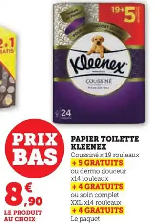 Hyper U PAPIER TOILETTE KLEENEX offre