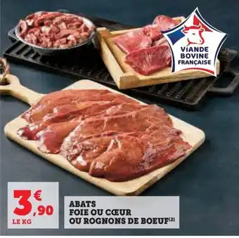Hyper U ABATS FOIE OU CŒUR OU ROGNONS DE BOEUF(²) offre