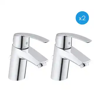 Bricorama Grohe lot de 2 mitigeurs monocommande lavabo taille s avec limiteur de température, chrome (23918000-duo) offre