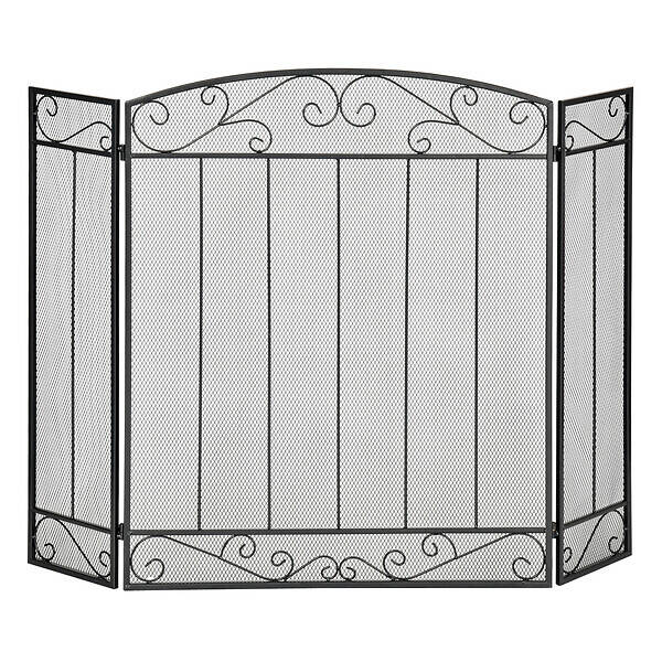 Bricorama Grille de protection pour cheminée - pare-feu large pour cheminée ou poêle - pare-étincelles - barrière de sécurité - 3 volet offre