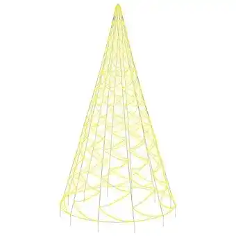 Bricomarché Vidaxl sapin de noël sur mât de drapeau 1400 led blanc chaud 500 cm offre