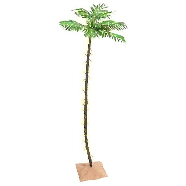 Bricorama Vidaxl palmier à led 192 led blanc chaud 300 cm offre
