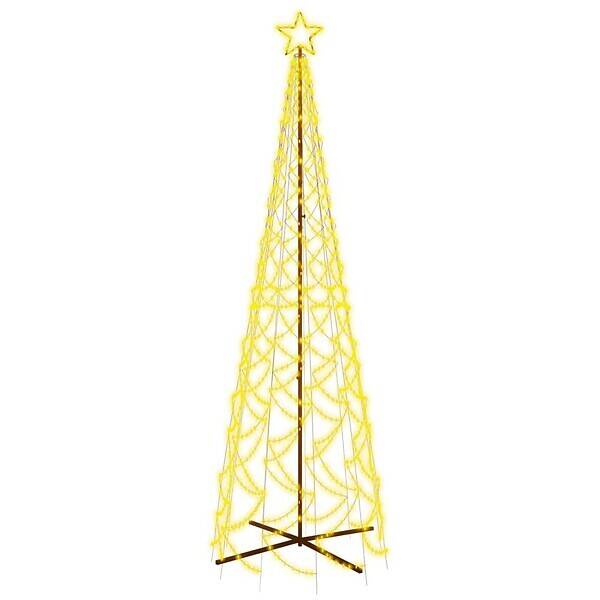 Bricomarché Vidaxl arbre de noël cône blanc chaud 500 led 100x300 cm offre