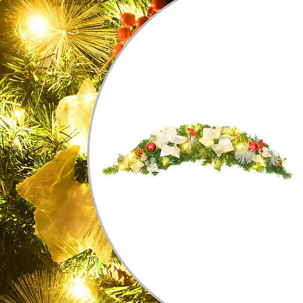 Bricorama Vidaxl arche de noël avec lumières led vert 90 cm pvc offre