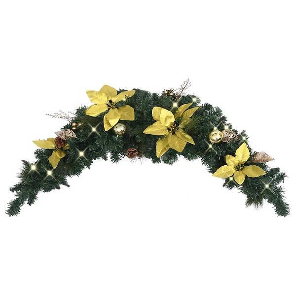 Bricorama Vidaxl arche de noël avec lumières led vert 90 cm pvc offre