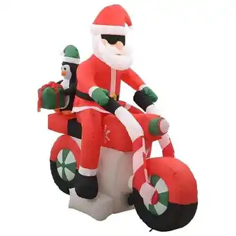 Bricorama Vidaxl père noël gonflable sur moto led ip44 160 cm offre