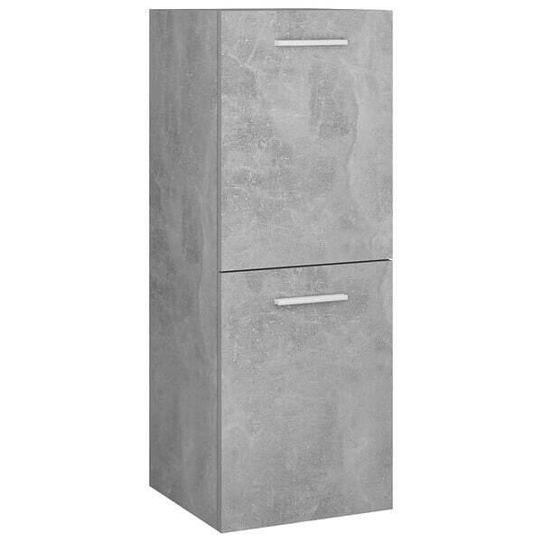 Bricorama Vidaxl armoire de salle de bain gris béton 30x30x80 cm aggloméré offre
