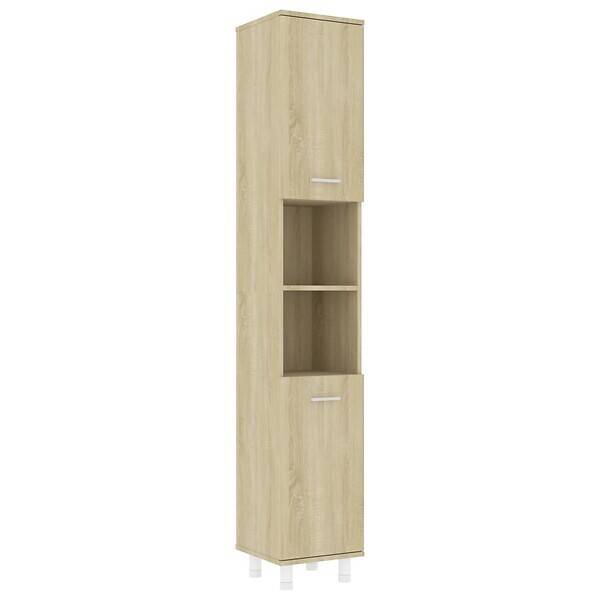 Bricorama Vidaxl armoire de salle de bain chêne sonoma 30x30x179 cm aggloméré offre