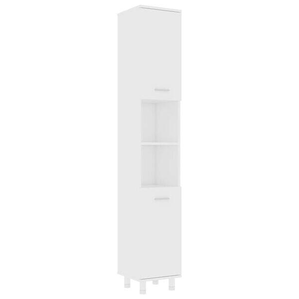 Bricorama Vidaxl armoire de salle de bain blanc 30x30x179 cm aggloméré offre