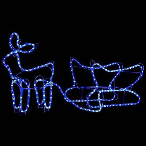 Bricomarché Vidaxl décoration de noël d'extérieur renne et traîneau 252 led offre