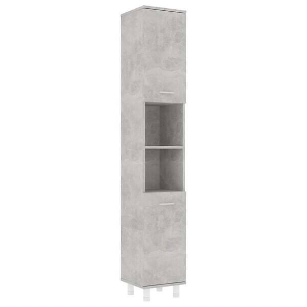 Bricomarché Vidaxl armoire de salle de bain gris béton 30x30x179 cm aggloméré offre