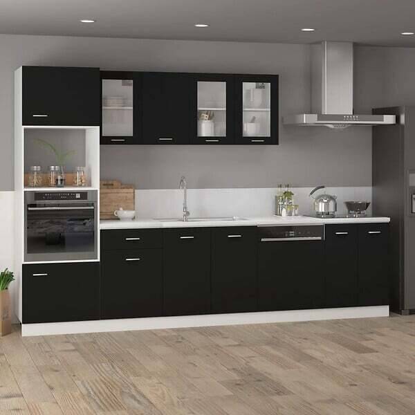 Bricorama Vidaxl armoire de plancher noir 60x46x81,5 cm aggloméré offre