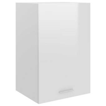 Bricomarché Vidaxl armoire suspendue blanc brillant 39,5x31x60 cm aggloméré offre