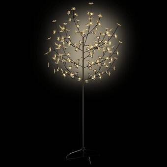 Bricorama Vidaxl sapin de noël 120 led blanc chaud cerisier en fleurs 150 cm offre
