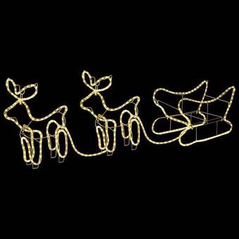 Bricomarché Vidaxl décoration de noël rennes et traîneau 576 led extérieur offre
