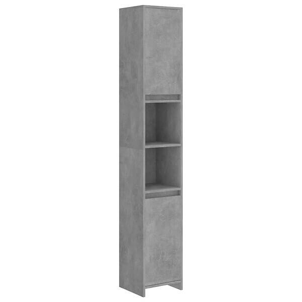 Bricorama Vidaxl armoire de salle de bain gris béton 30x30x183,5 cm aggloméré offre