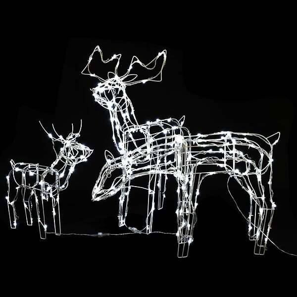 Bricomarché Vidaxl cordon lumineux de noël 3 pcs rennes 229 led offre