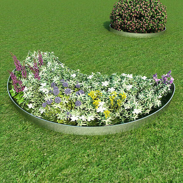 Bricorama Vidaxl clôture flexible de pelouse 5 pcs acier galvanisé 100x14 cm offre
