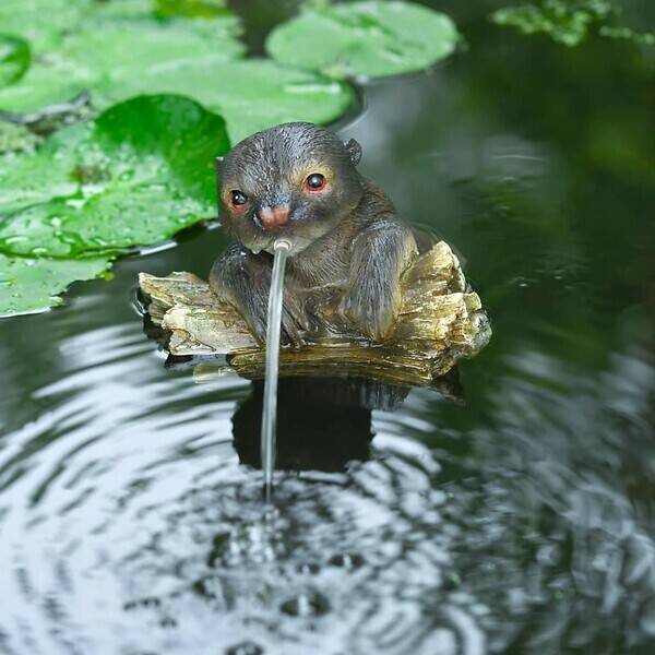 Bricorama Ubbink fontaine de jardin à cracheur flottante loutre offre
