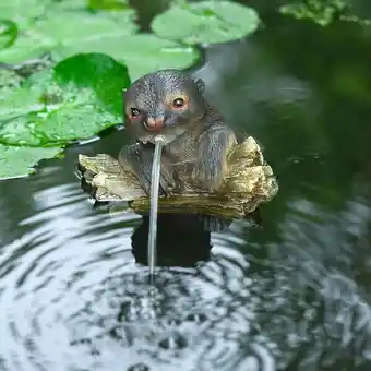 Ubbink fontaine de jardin à cracheur flottante loutre