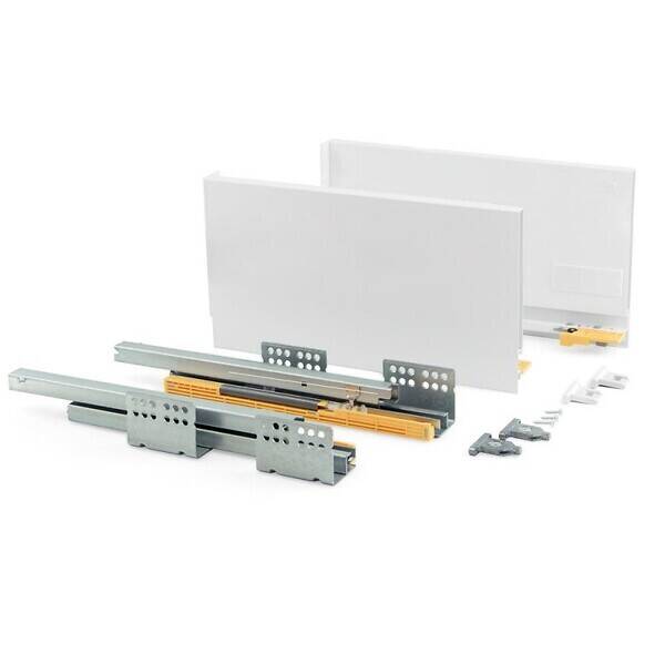 Bricorama Kit de tiroir pour cuisine et sdb concept - h. 138mm - p. 450mm - fermeture amortie - acier - blanc offre