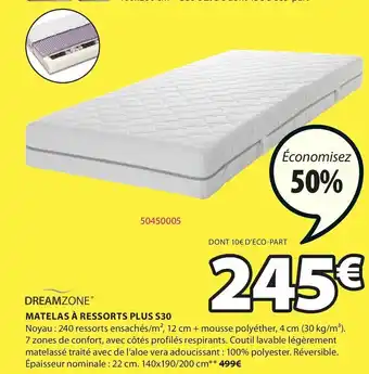 JYSK Matelas À Ressorts Plus S30 offre