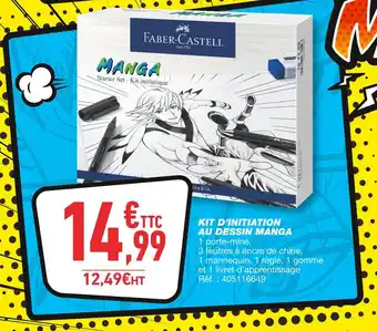 Bureau Vallée Faber castell kit d’initiation au dessin manga offre