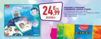 Bureau Vallée Maped machine à dessiner lumineuse avatar studio offre
