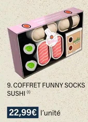 Monoprix Coffret funny socks sushi offre