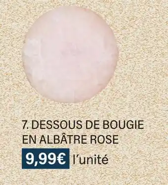 Monoprix Dessous de bougie en albâtre rose offre