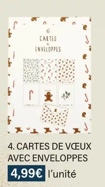 Cartes de vœux avec enveloppes