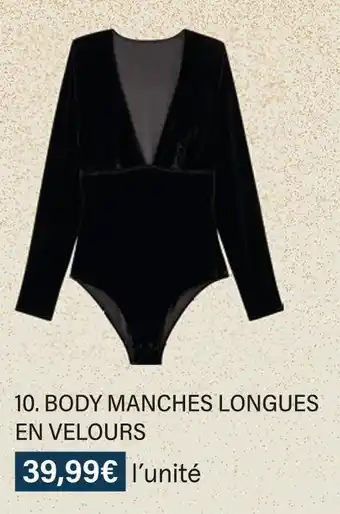 Monoprix Body manches longues en velours offre