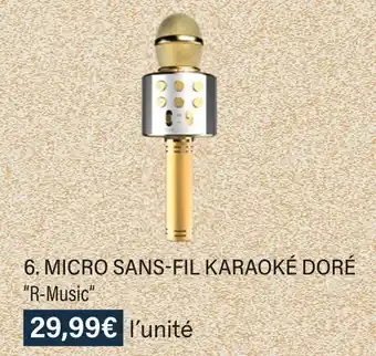 Monoprix R-music micro sans-fil karaoké doré offre