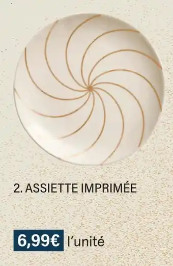 Assiette imprimée