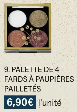Monoprix Palette de 4 fards à paupières offre