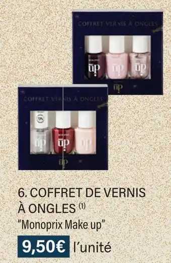 Monoprix Monoprix make up coffret de vernis à ongles offre