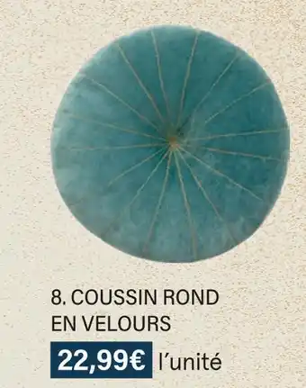 Monoprix Coussin rond en velours offre